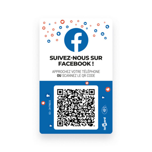 carte nfc facebook avec qr code
