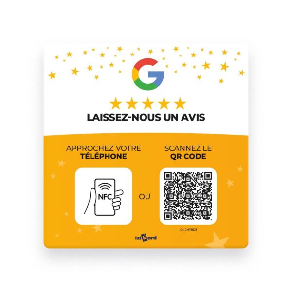 plaque avis google administrable en ligne