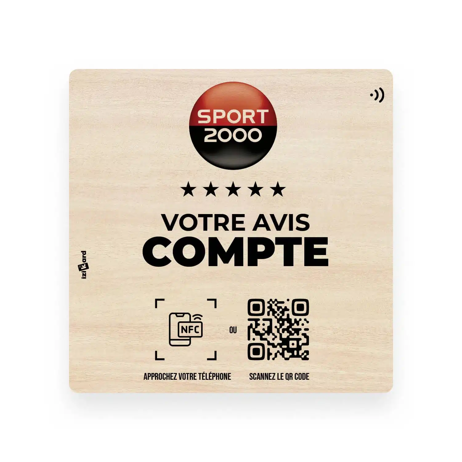 plaque bois nfc sport 2000