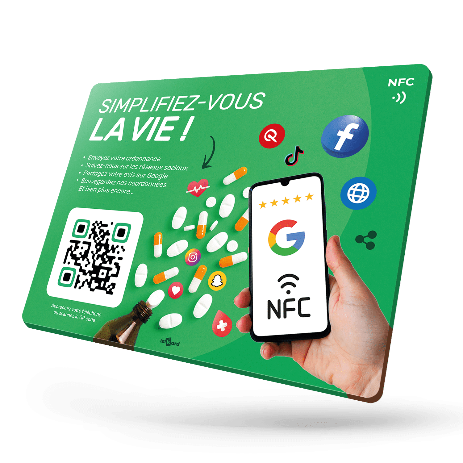 Plaque PRO NFC pour Pharmacie