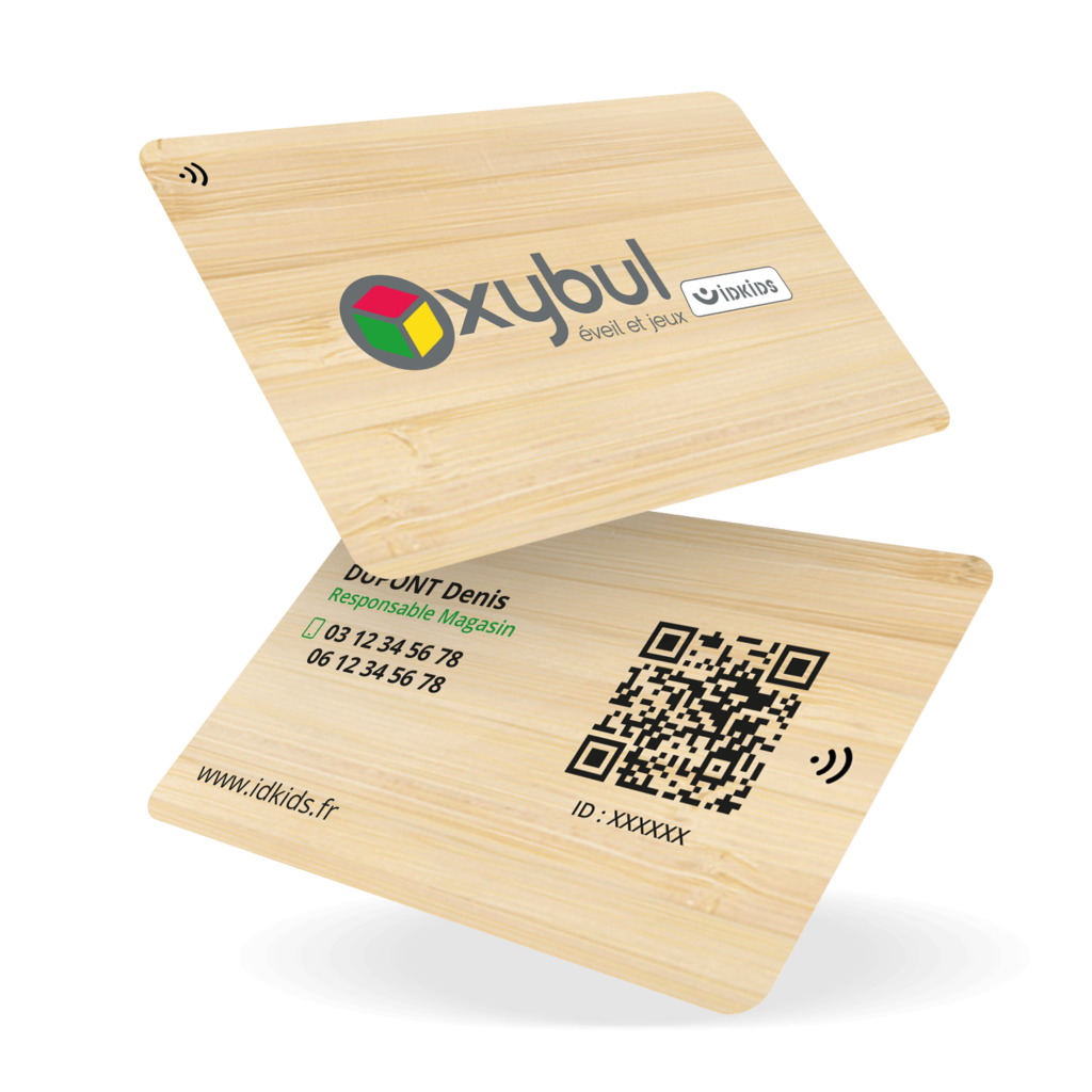 Carte de visite NFC Bois pour Oxybul